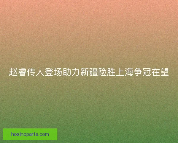 赵睿传人登场助力新疆险胜上海争冠在望