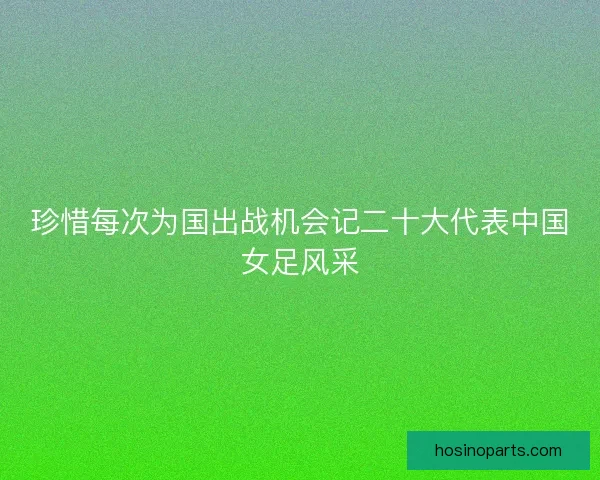 珍惜每次为国出战机会记二十大代表中国女足风采